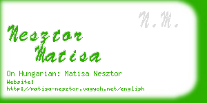 nesztor matisa business card